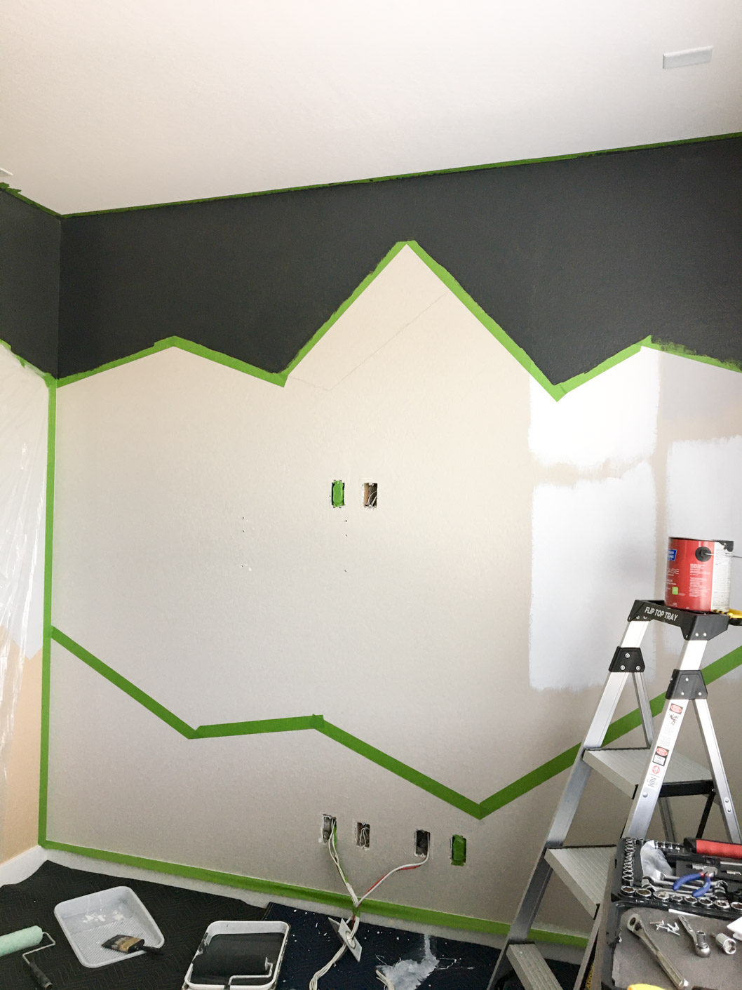 Color block painted wall