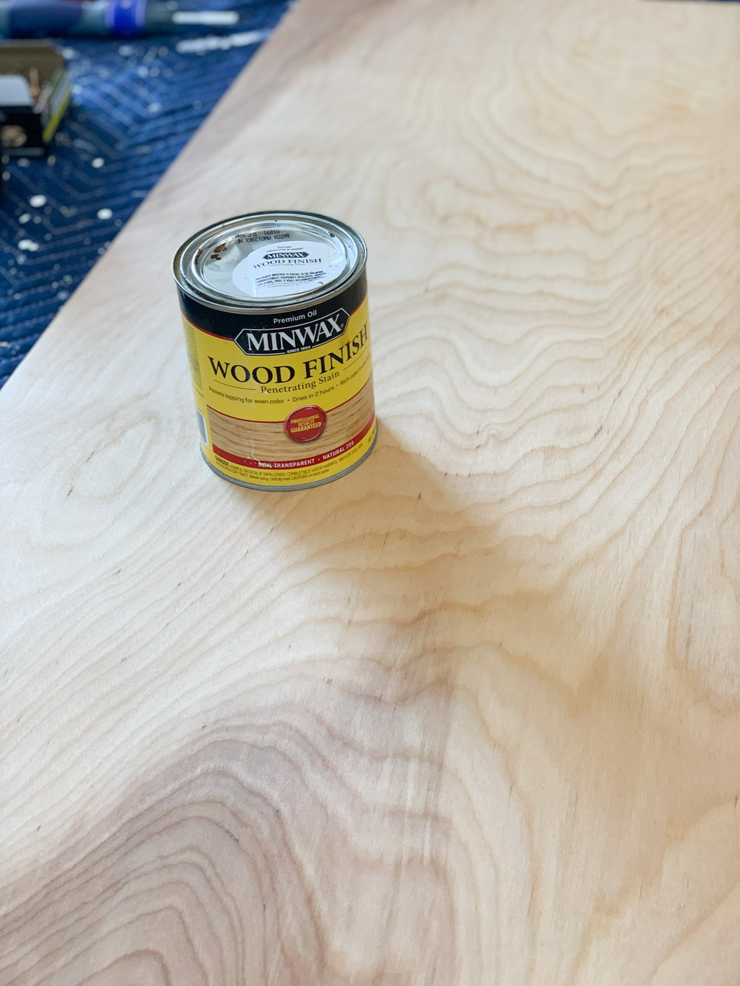 DIY desk stain is a natural finish.