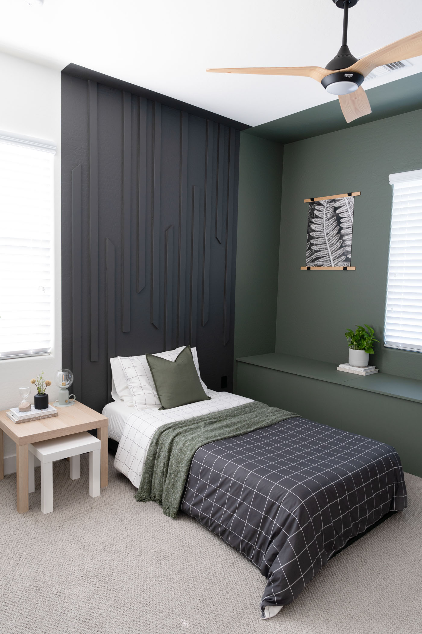 Decorated DIY updates in guest bedroom